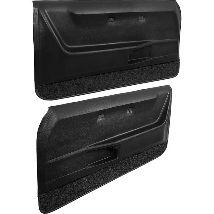 1968-69 Firebird, Trans Am, Molded Door Panels, Deluxe Interior, Black, Pair
