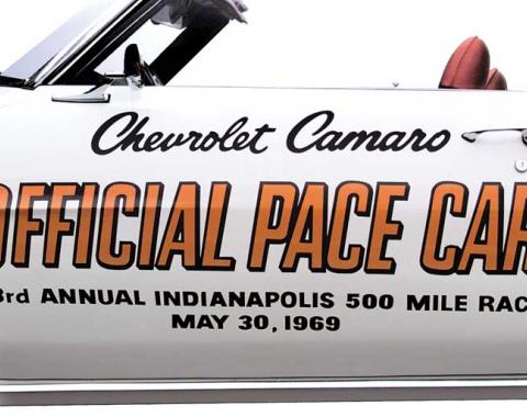 OER 1969 Camaro Indy 500 Pace Car Door Decal Set PC011