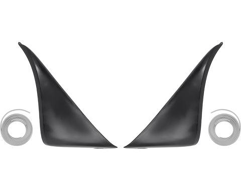 OER 19779-81 Pontiac Trans Am, Rear Side Spoiler Kit, with Mounting Studs, Welting Seal, Urethane Reproduction *F15226