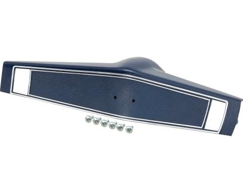 1969-70 Chevrolet, Steering Wheel Shroud, Dark Blue With Silver Trim