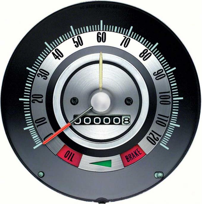 OER 1968 Camaro with Speed Warning Standard 120MPH Speedometer 6481845