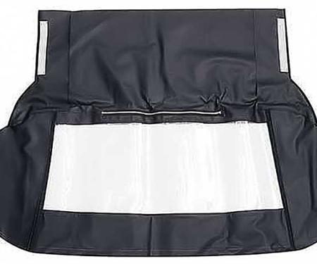 1967-69 Camaro, Firebird, Convertible Plastic Rear Window Assembly, Original Style, Pinpoint Grain Vinyl, Black