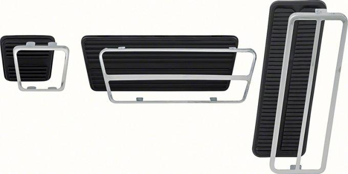 OER 1969-81 GM Pedal Pad and Trim Plate Kit, Auto Trans, 6 Piece Kit, Various Models *R5002