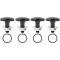 OER 1982-92 Camaro, Firebird, Rear Window Hinge Bolt with Nut, CNC Aluminum, Flat Black, Set of 4 20309167A