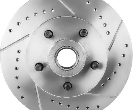 OER 1969-72 GM A-Body, 1962-74 Nova X-Body, 1969 F-Body, Brake Rotor, Front, 11" Diameter, 5x4.75" Lug Pattern, Drilled and Slotted, RH GM5514L