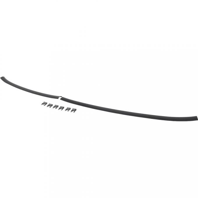 OER 1970-73 Camaro, Firebird, Upper Inner Headliner Side Moldings, Stamped Steel, w/Hardware, Pair P856601