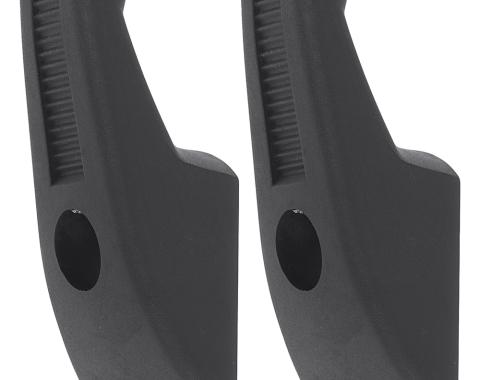 OER 1967-1991 GM, Rear Coat Hooks, Louvered Style, Black, with Screws, Pair C442