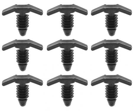 OER 1967-69 F-Body Radiator Support-To-Hood Seal Clip - Set Of 9 748621