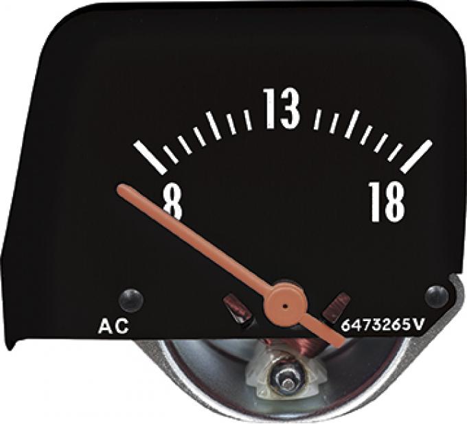 OER 1968-69 Camaro/1968-76 Nova Black Console Volt Gauge A912902