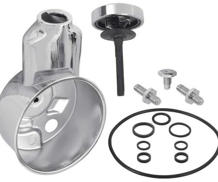 OER 1967-68 Power Steering Reservoir, For Saginaw PS Pump, Small Block, Chrome 1253576