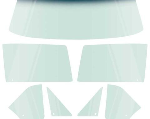 OER 1967 Camaro / Firebird Convertible, 7-Piece Glass Kit, Light Green Tint *E352T