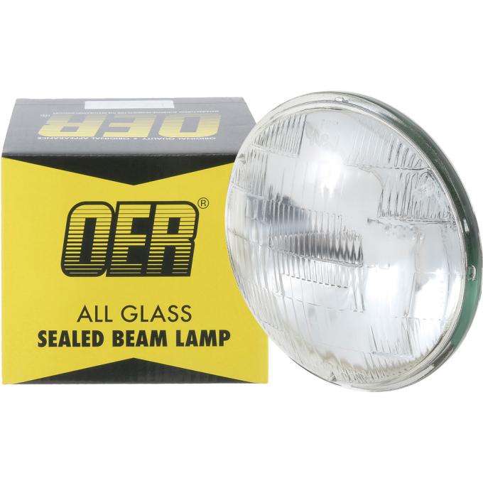 Headlamp Sealed Beam, 12 Volt, High Beam, 5-3/4" Round, Tungsten
