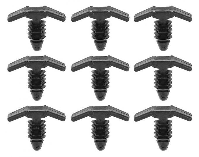 OER 1967-69 F-Body Radiator Support-To-Hood Seal Clip - Set Of 9 748621