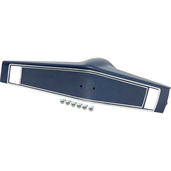 1969-70 Chevrolet, Steering Wheel Shroud, Dark Blue With Silver Trim