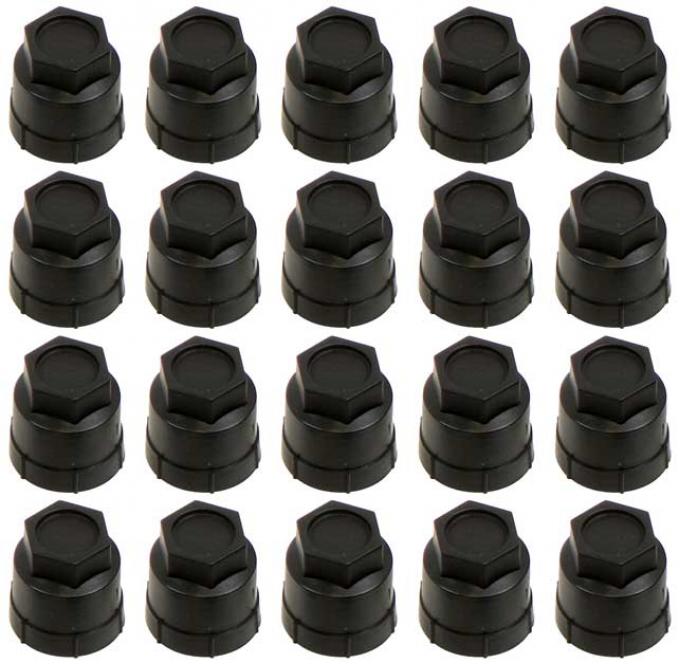 OER Lug Nut Caps Black - Set of 20 *R5124