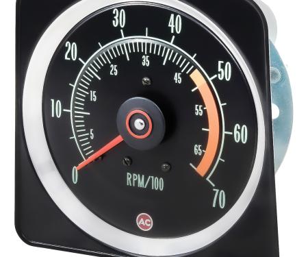 OER 1969 Camaro Tachometer, SS-350 , 5000 Red Line , 5" x 7", GM Licensed 6469381