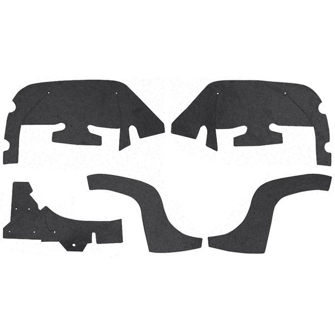 1967-69 Pontiac Firebird, Fender Splash Apron Set, with Staples