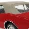 1967-69 Camaro, Firebird, Convertible Top Plastic Rear Window Assembly, Original Style, Pinpoint Grain Vinyl, Beige