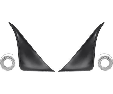 OER 19779-81 Pontiac Trans Am, Rear Side Spoiler Kit, with Mounting Studs, Welting Seal, Urethane Reproduction *F15226