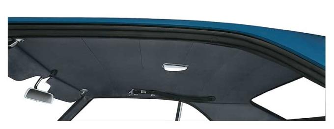 1968-69 Camaro, Firebird, Interior Headliner, Bedford Ribbed Grain,With Sail Panel & Sun Visor Material, Black