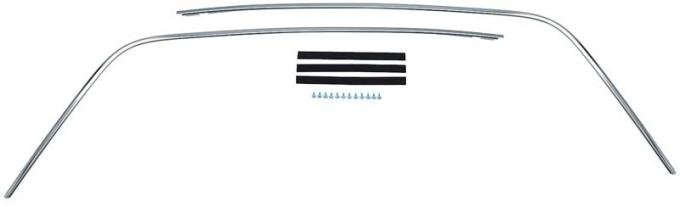OER 1970-81 Camaro, Firebird, Roof Drip Rail Molding Set, Stainless Steel, RH & LH, Pair 748626