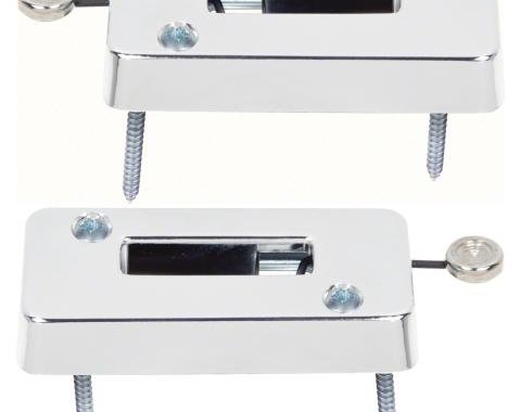 OER 1969 Camaro, Corvair, Firebird, Headrest Escutcheons, Chrome, Pair 8785236
