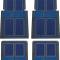 1967-69 Camaro, Floor Mats, Script Lettering, Front and Rear, Blue, 4 Piece Set
