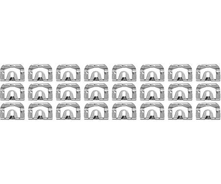 Redline Restomotive® 1967-1972 GM Car 24 Piece Upper / Lower Windshield or Back Window Molding Clip Set