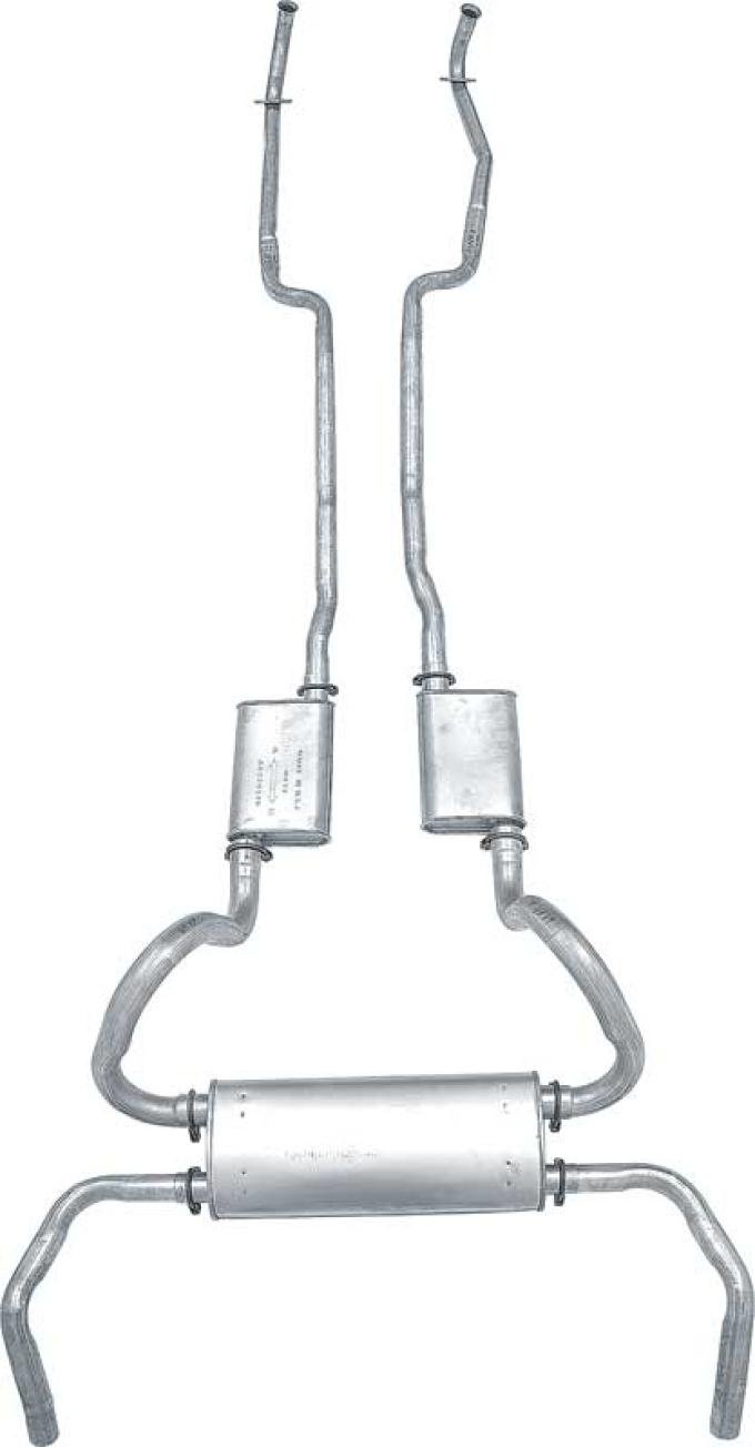 OER 1967-68 Firebird, Dual Exhaust System, Standard, Aluminized with Resonators, w/o Ram Air A8700131
