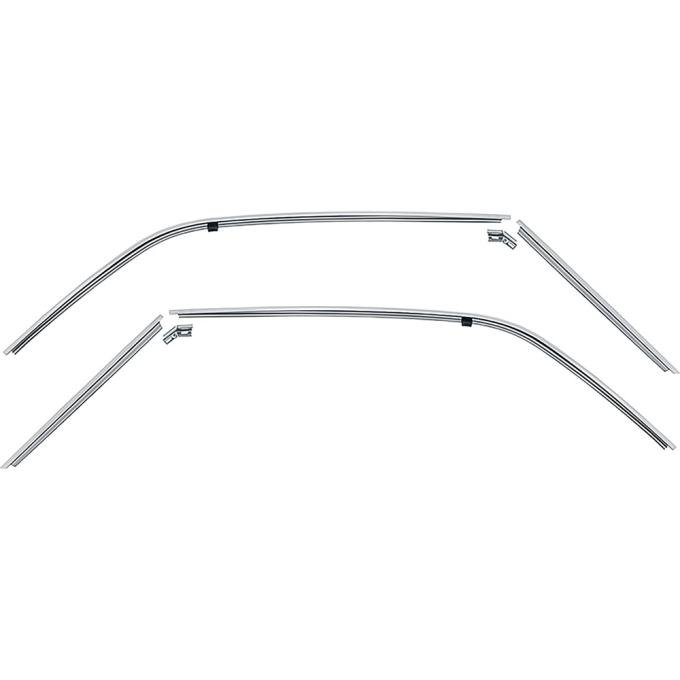 OER 1967 Camaro, Firebird Coupe, Roof Rail Weatherstrip Channel & Retainer Set, 6 Piece Set 14321