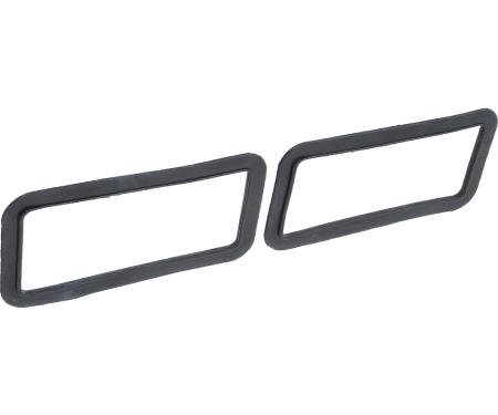 OER 1967-68 Camaro RS, Housing to Body Back Up Lens Gaskets, Molded Rubber, Pair 3899801