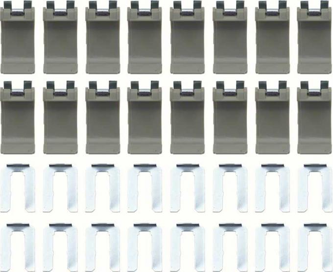 OER 1967-69 Camaro/Firebird , Convertible Top Boot Clip Set, 16 Piece Set, Reproduction K52010