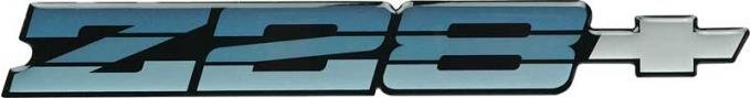 OER 1985 Camaro Z28 Blue Rear Panel Emblem with Silver Bow Tie 14083664