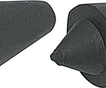 OER 1969-77 Camaro, 1973-74 Nova, Ventura, Apollo, Omega, Rear License Bracket Rubber Bumpers, 13/16" Tall, Pair 3937590