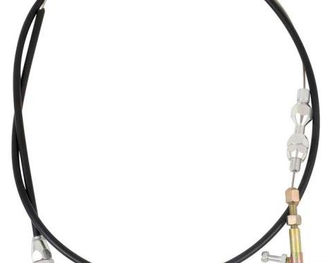 OER Throttle Cable 36'' Cut-To-Fit, Stainless Steel, Black 153665B