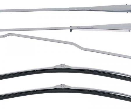 OER 1970-81 Camaro Recessed Wiper Arm and Blade Set - Stainless steel - Pair *15180