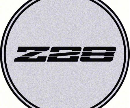 OER 2-1/8" GTA Wheel Center Cap Emblem with Black Z28 Logo and Silver Background K151768SV