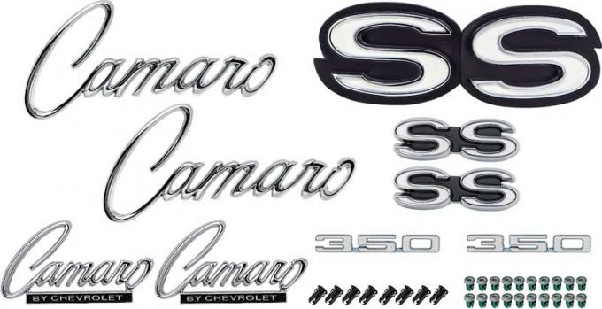 OER 1968 Camaro SS-350, Exterior Emblem Kit, without RS Option, 350 Engine *R1073