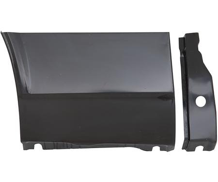 1967-68 Camaro, Firebird, Lower Rear Front Fender Patch Panel, with Brace, LH