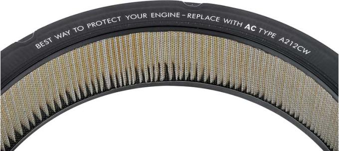 OER 1965-74 GM, Air Cleaner Filter, Square Mesh, 14", with Correct Period Markings, A212CW, GM Licensed 729891