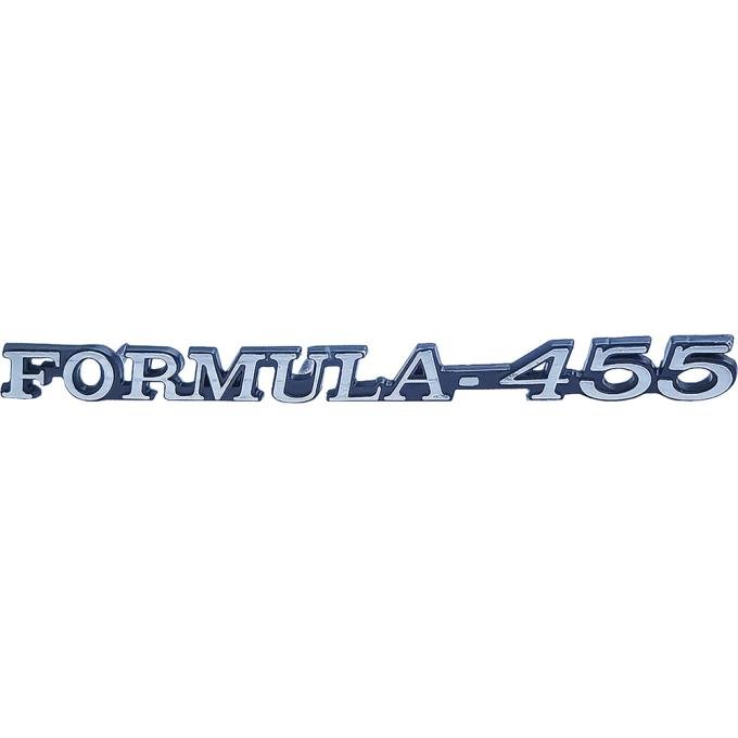 1972-75 Pontiac Firebird, "Formula 455" Front Fender Emblem, Each