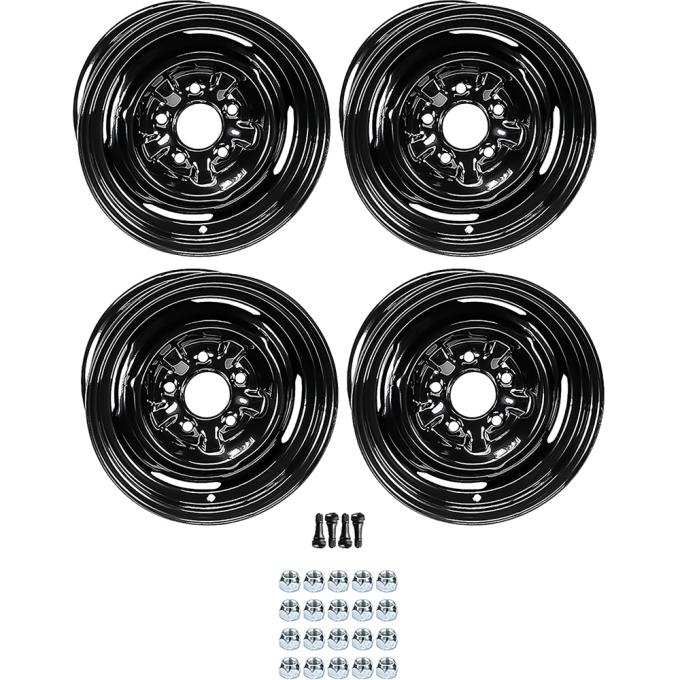 OER 1955-87 GM Factory Style 15" Steel Wheels, Dog Dish Style, 7" Wide, 4-3/4" Backspacing *881500