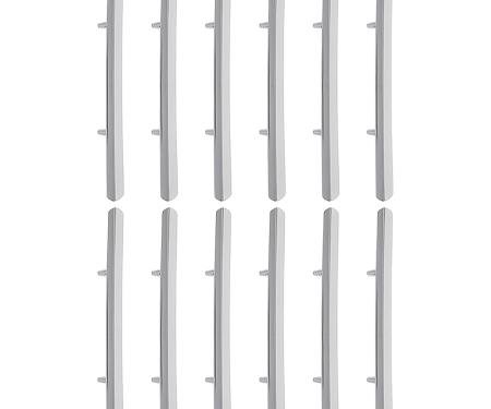 1967-68 Firebird, Trans Am, Rear Quarter Louver Trim, with Hardware,12 Piece Set