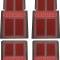 OER 1967-1992 Camaro, Floor Mat Set, Block Lettering, Front and Rear, Red: 4 Piece Set K75002