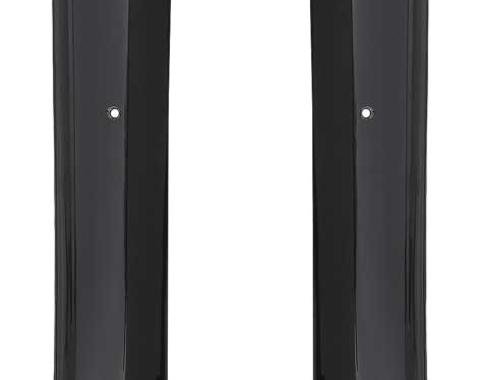 1967 Camaro, Firebird Inner Pillar Post Moldings, Convertible, Black, Pair