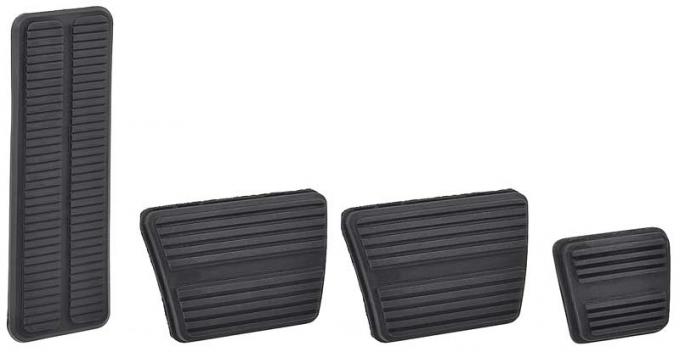 1969-72 Nova Pedal Pad Set - Manual Transmission - Drum Brakes - 4 piece set
