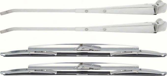 OER 1967-69 Camaro,Firebird, Windshield Wiper & Blade Set, with "Aero" 15" Blades *R1032