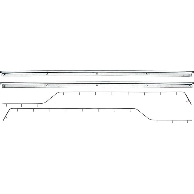 OER 1967 Camaro, Firebird, Door Panel Molding Set, Deluxe Interior, 4 Piece Set *R149