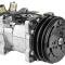 Sanden 508 Style A/C Compressor w/ 2-Groove V-Belt Clutch Pulley, Chrome Finish, SD508/SD5H14