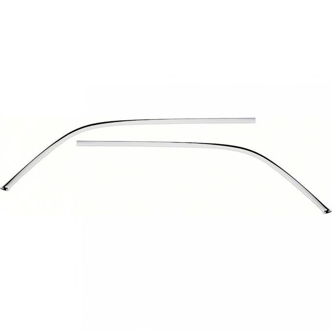 1967-68 Camaro, 1967-69 Firebird, Interior Headliner Side Moldings, Polished Aluminum, For Deluxe and Custom Interiors, RPO Z87, Z23 Options